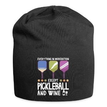 Pickleball und Wein für Pickle Ball, Was That out - Jersey-Beanie - Schwarz - Vorne