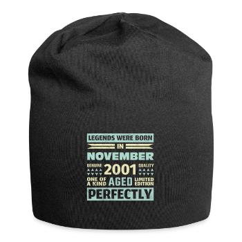 22. Geburtstag November Jahrgang 2001 Vintage - Jersey-Beanie - Schwarz - Vorne