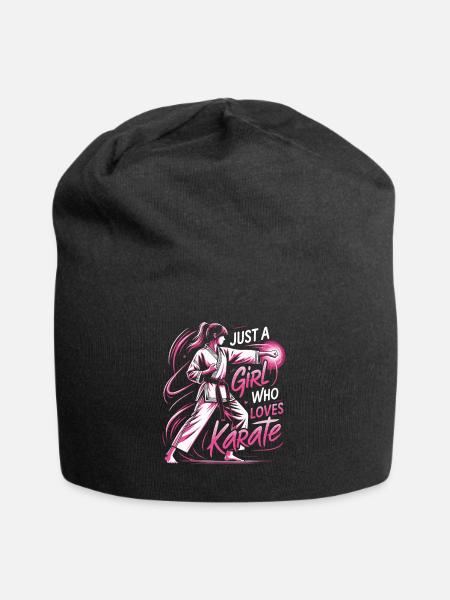 Karate Karatekämpfer Kampfkunst - Jersey-Beanie - Schwarz