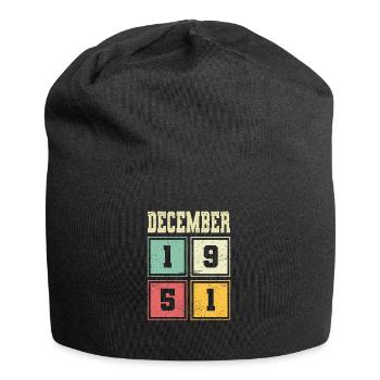 72. Geburtstag Dezember Jahrgang 1951 Vintage - Jersey-Beanie - Schwarz - Vorne
