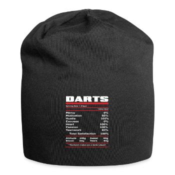 Dart player nutritional values - Jersey Beanie - black - Front