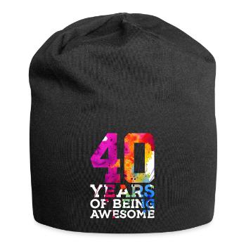 40 ANS D’ÊTRE GÉNIAL 40E ANNIVERSAIRE - Bonnet en jersey - noir - Devant