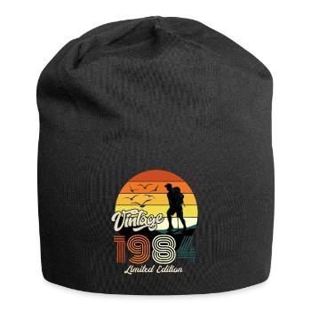 Vintage 1984 Limited Edition 50. Geburtstag - Jersey-Beanie - Schwarz - Vorne