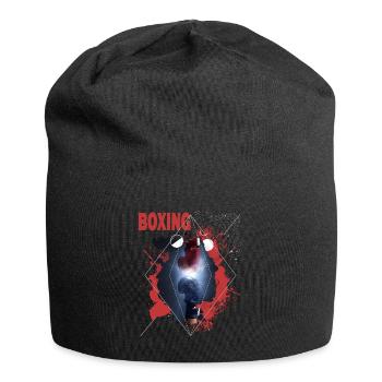 Boxen Boxing Boxer Boxhandschuhe Boxkampf Boxring - Jersey-Beanie - Schwarz - Vorne