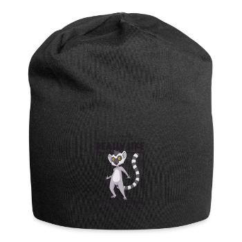 I love ring-tailed lemurs - ring-tailed lemurs - Jersey Beanie - black - Front