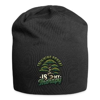 Das Trimmen Von Bonsai Ist Meine Therapie Bonsai - Jersey-Beanie - Schwarz - Vorne