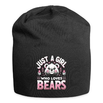 Bear, Grizzly Bear, Brown Bear, Bears - Jersey Beanie - black - Front