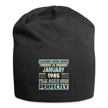 39th Birthday January Vintage 1985 Gift Idea - Jersey Beanie - black - Front
