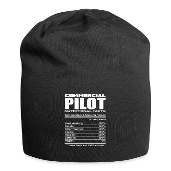 Commercial Pilot Pilot Profession - Jersey Beanie - black - Front