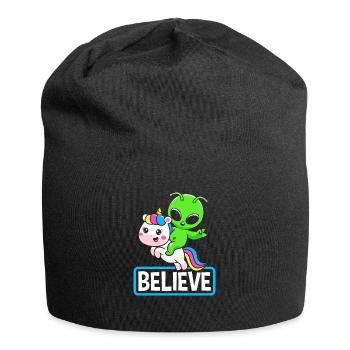 Alien Einhorn Geschenk Science Fiction - Jersey-Beanie - Schwarz - Vorne