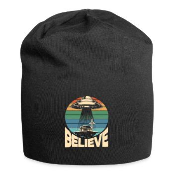 Cadeau de soucoupe volante rétro - Bonnet en jersey - noir - Devant