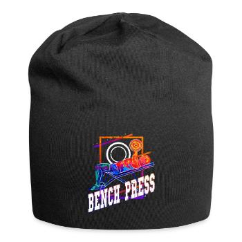 Développé couché Haltérophilie Musculation Fitness Fort - Bonnet en jersey - noir - Devant