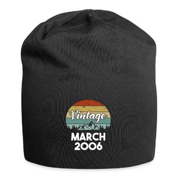 18e anniversaire mars Vintage 2006 idée cadeau - Bonnet en jersey - noir - Devant