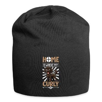Home - Curly-coated Retriever - Jersey Beanie - black - Front