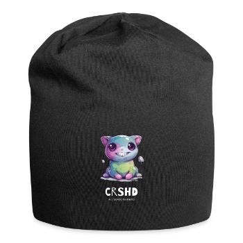 Funny outfit for stressed, stubborn, cat - Jersey Beanie - black - Front