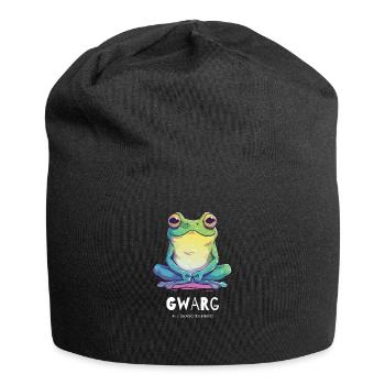 Drôle de tenue pour je-sais-tout, grenouille, crapaud - Bonnet en jersey - noir - Devant