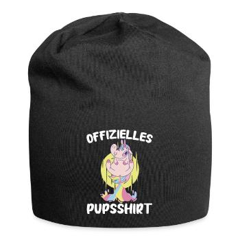 Einhorn Einhörner Fabelwesen Mystisch - Jersey-Beanie - Schwarz - Vorne