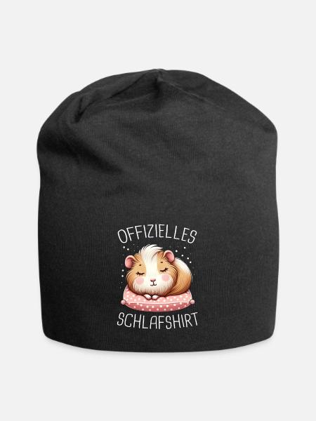 Cochon d’Inde à poil long chiens à crête à poil long - Bonnet en jersey - noir