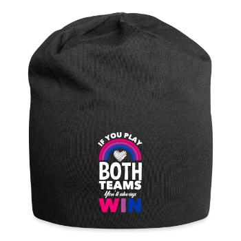 Bisexuell Stolz Regenbogen - Jersey-Beanie - Schwarz - Vorne