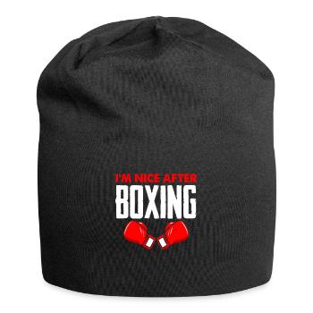 Boxe, Arts martiaux, Hobby, Sports - Bonnet en jersey - noir - Devant