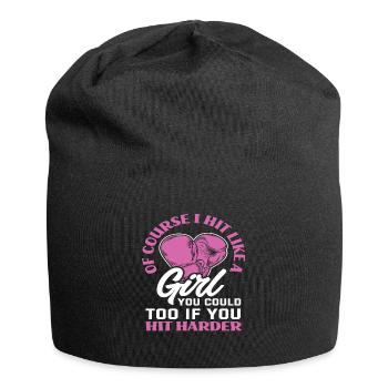 Boxe Femmes Fière Boxeuse - Bonnet en jersey - noir - Devant