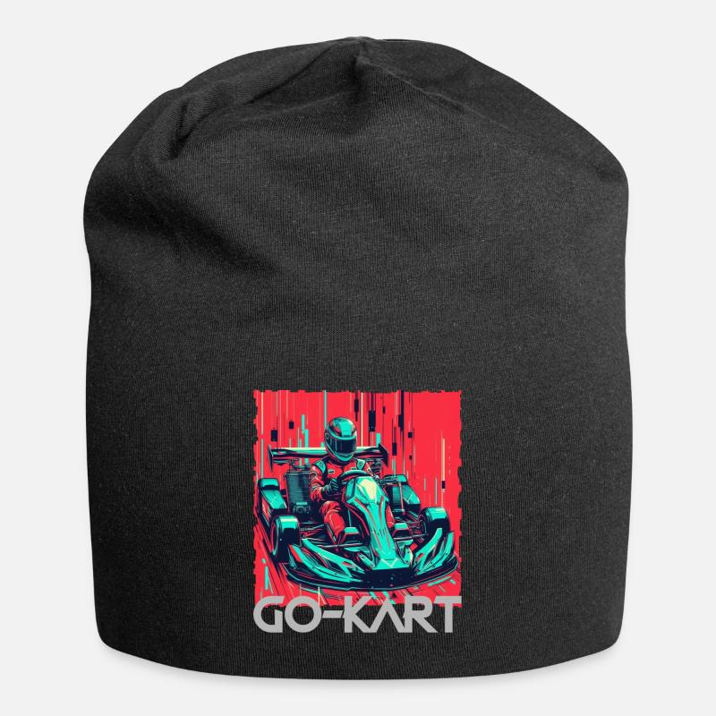 Go Kart - Jersey-Beanie - Schwarz