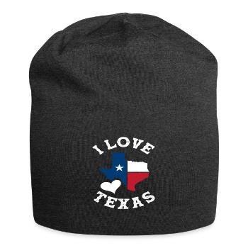 Texas Ich Liebe - Jersey-Beanie - Anthrazit - Vorne