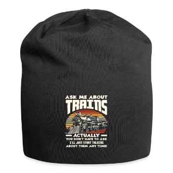 Train Trains Passion Train Driver - Jersey Beanie - black - Front