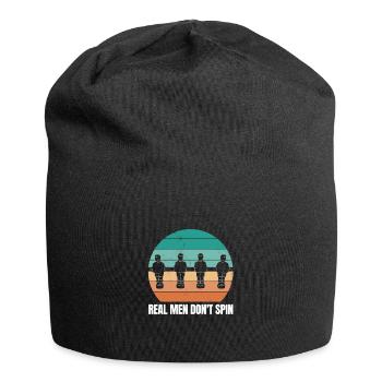 Football - real men don't spin - Jersey Beanie - black - Front