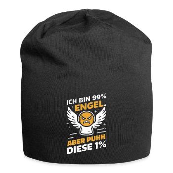 Funny Funny Funny Saying Funny Clothing - Jersey Beanie - black - Front