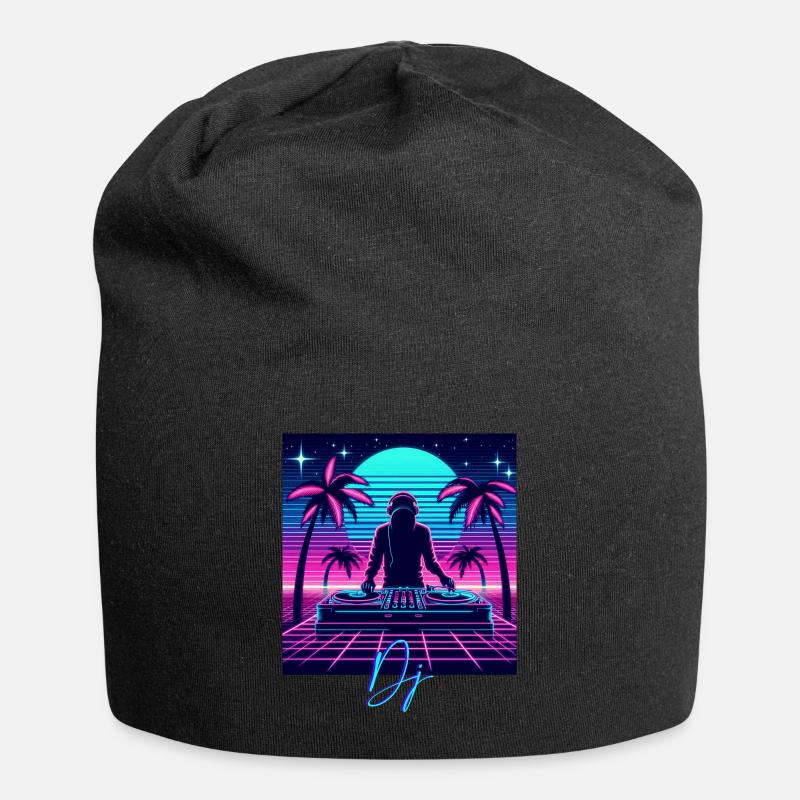 Dj - Jersey Beanie - black
