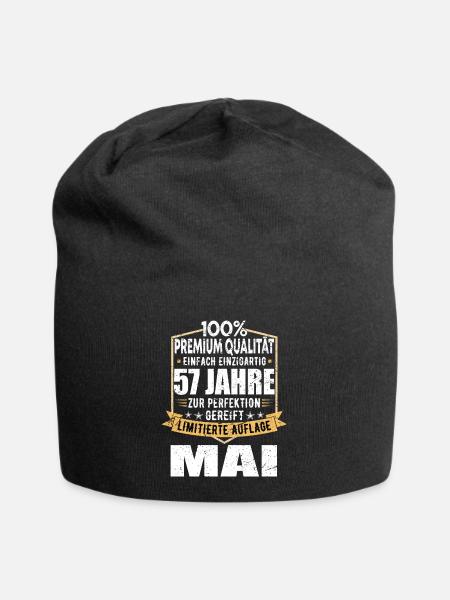 57. Geburtstag Mai Jahrgang 1967 Geschenkidee - Jersey-Beanie - Schwarz