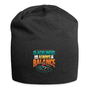 Les slackliners sont toujours en équilibre - Bonnet en jersey - noir - Devant