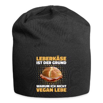 Leberkäs Bayern Leberkas Semmel Fleischkäse - Bonnet en jersey - noir - Devant