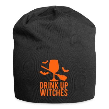 Halloween Witches Saying Drink Up Witches - Jersey Beanie - black - Front