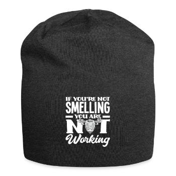 Wenn Du Nicht Riechst Arbeitest Du Nicht - Jersey-Beanie - Anthrazit - Vorne