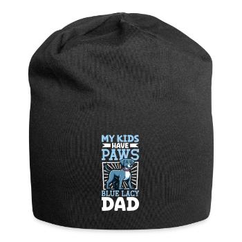 Bleu dentelle papa - Bonnet en jersey - noir - Devant