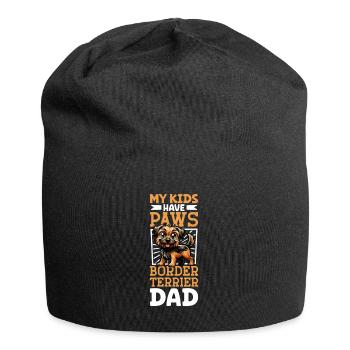 Border Terrier papa - Bonnet en jersey - noir - Devant