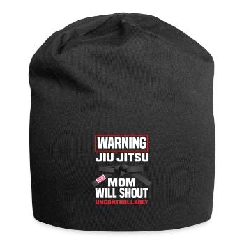 Warning Jiu Jitsu Mom Gets Uncontrolled - Jersey Beanie - black - Front
