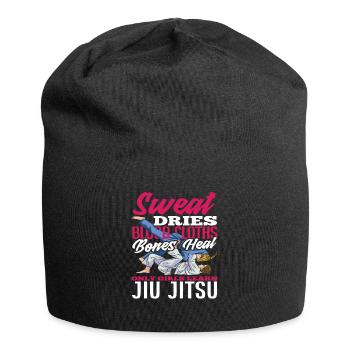 La sueur sèche les tissus sanguins, les os guérissent le Jiu Jitsu - Bonnet en jersey - noir - Devant