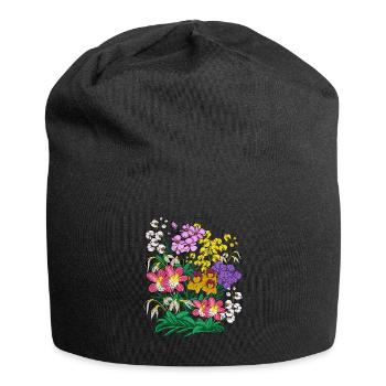 Orchideen Blumen Pflanzen Geschenk Orchidee - Jersey-Beanie - Schwarz - Vorne