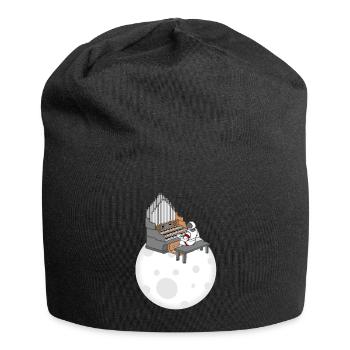 Astronaut Klavierspieler Kinder Musik Klavier - Jersey-Beanie - Schwarz - Vorne