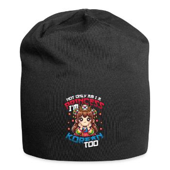 Mädchen Koreanische Herkunft Südkorea - Jersey-Beanie - Schwarz - Vorne