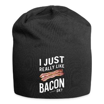 Bacon Breakfast Bacon - Jersey Beanie - black - Front