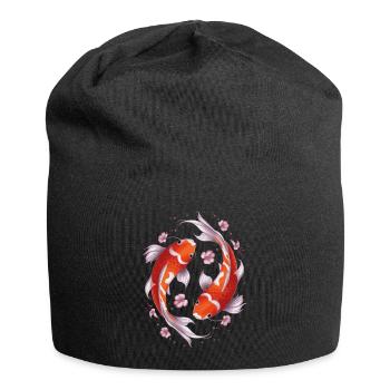 Koi Poisson Carpe Japon Chine Poisson - Bonnet en jersey - noir - Devant