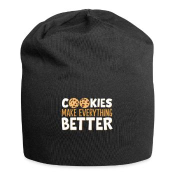 Cookies Cookie Keks Kekse Schokolade - Jersey-Beanie - Schwarz - Vorne