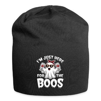 Fantôme d’Halloween, je suis juste là pour les huées - Bonnet en jersey - noir - Devant
