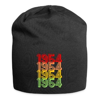 1954 geboren Jahrgang 70 Jahre Retro Geschenk - Jersey-Beanie - Schwarz - Vorne