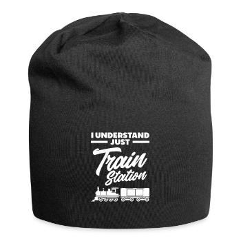 Ich Verstehe Nur Bahnhof - Jersey-Beanie - Schwarz - Vorne
