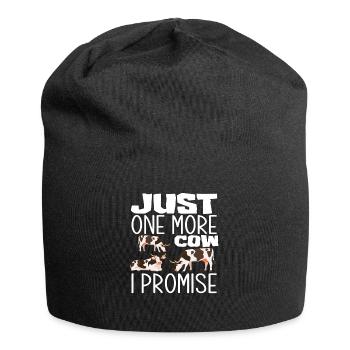 Une seule vache de plus promise - Bonnet en jersey - noir - Devant